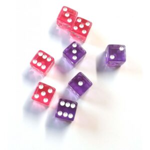 Tumblin Dice 8 Dés Rose Violet