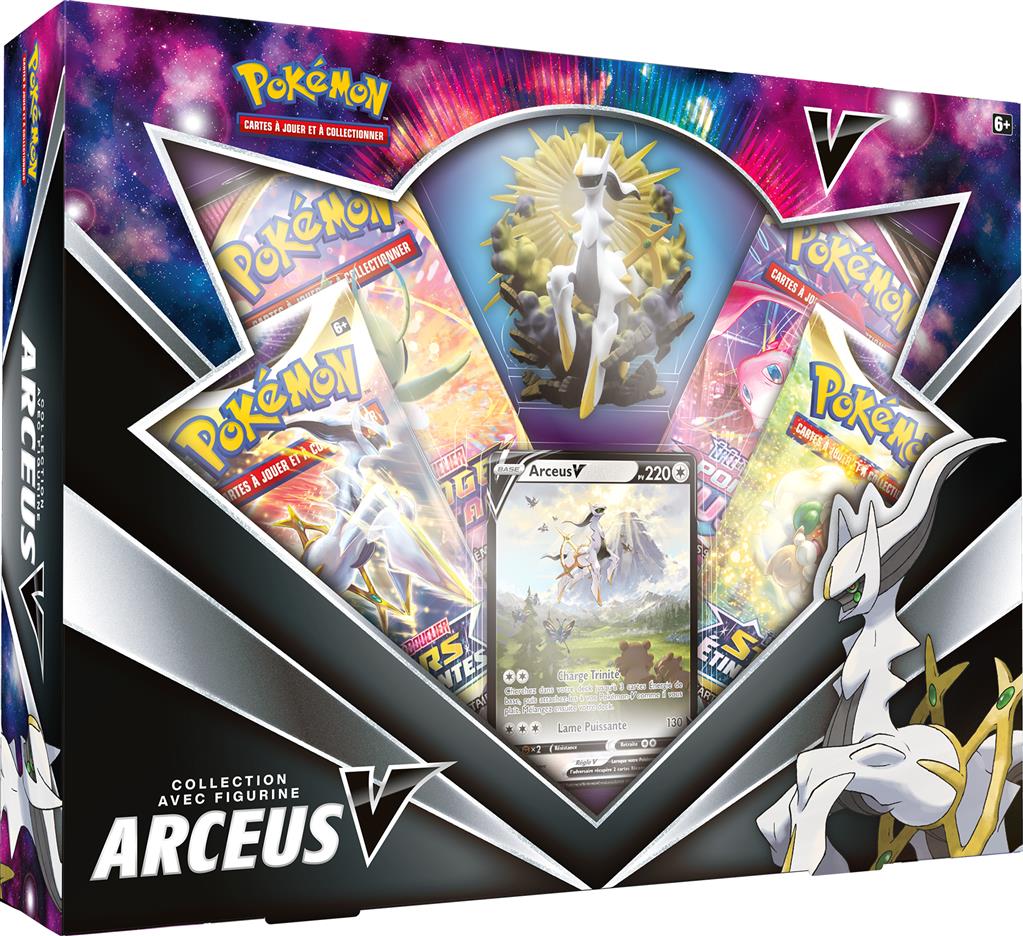 Pokemon Coffret 4 boosters Arceus V + Figurine