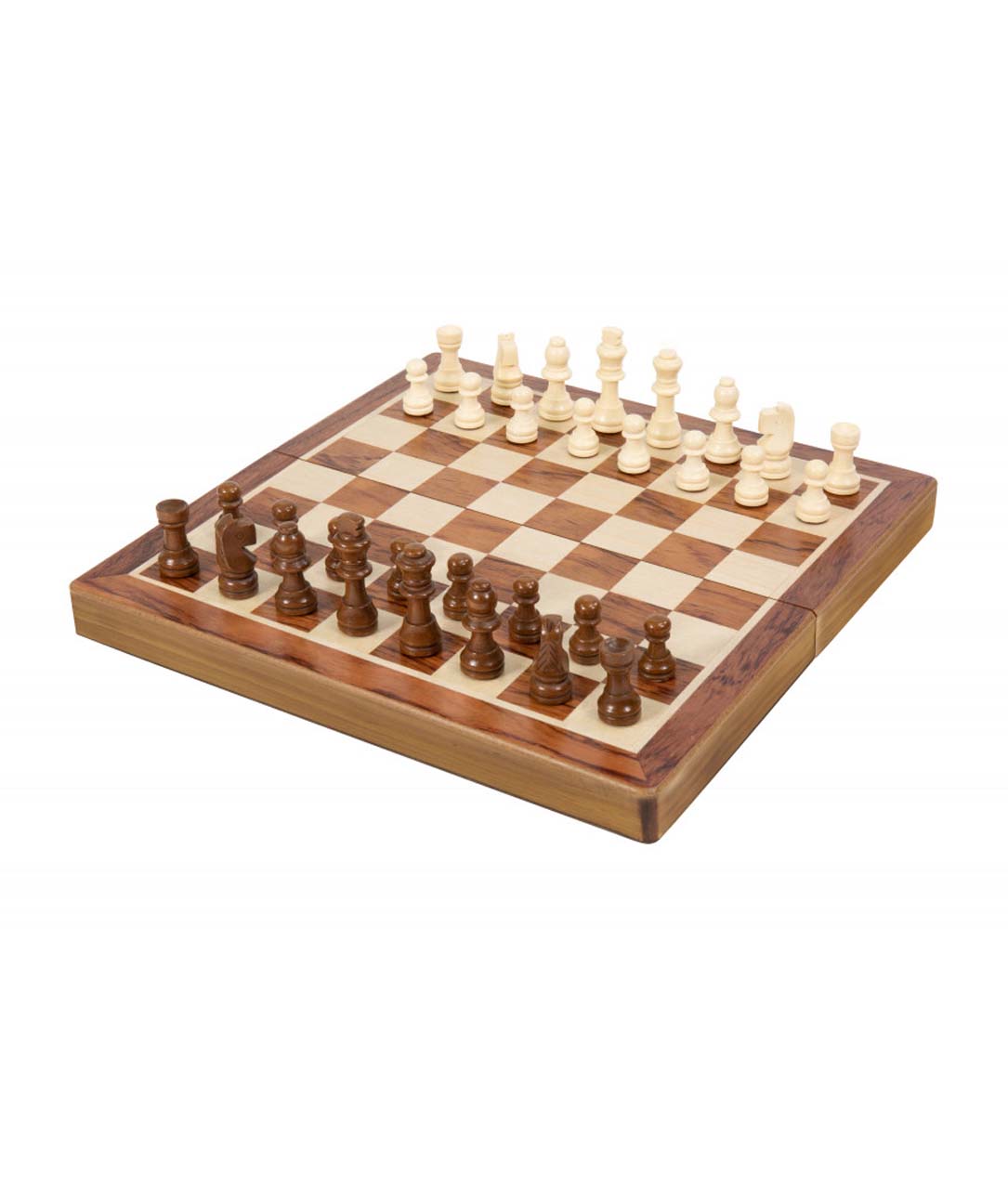 Jeu d'échecs en bois pliable