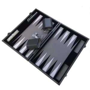 Backgammon Prestige 30cm Gris