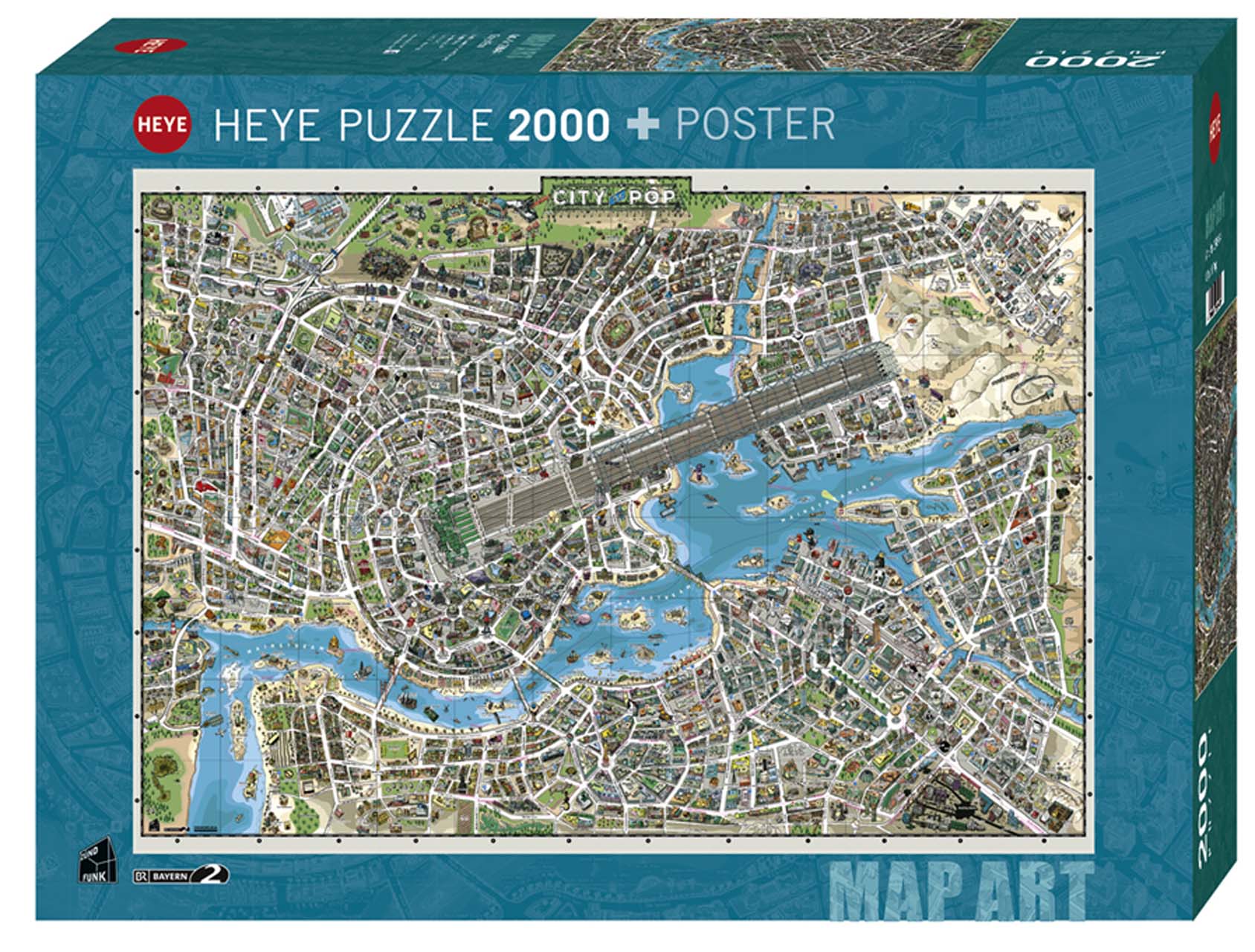 puzzle City of Pop Map Art