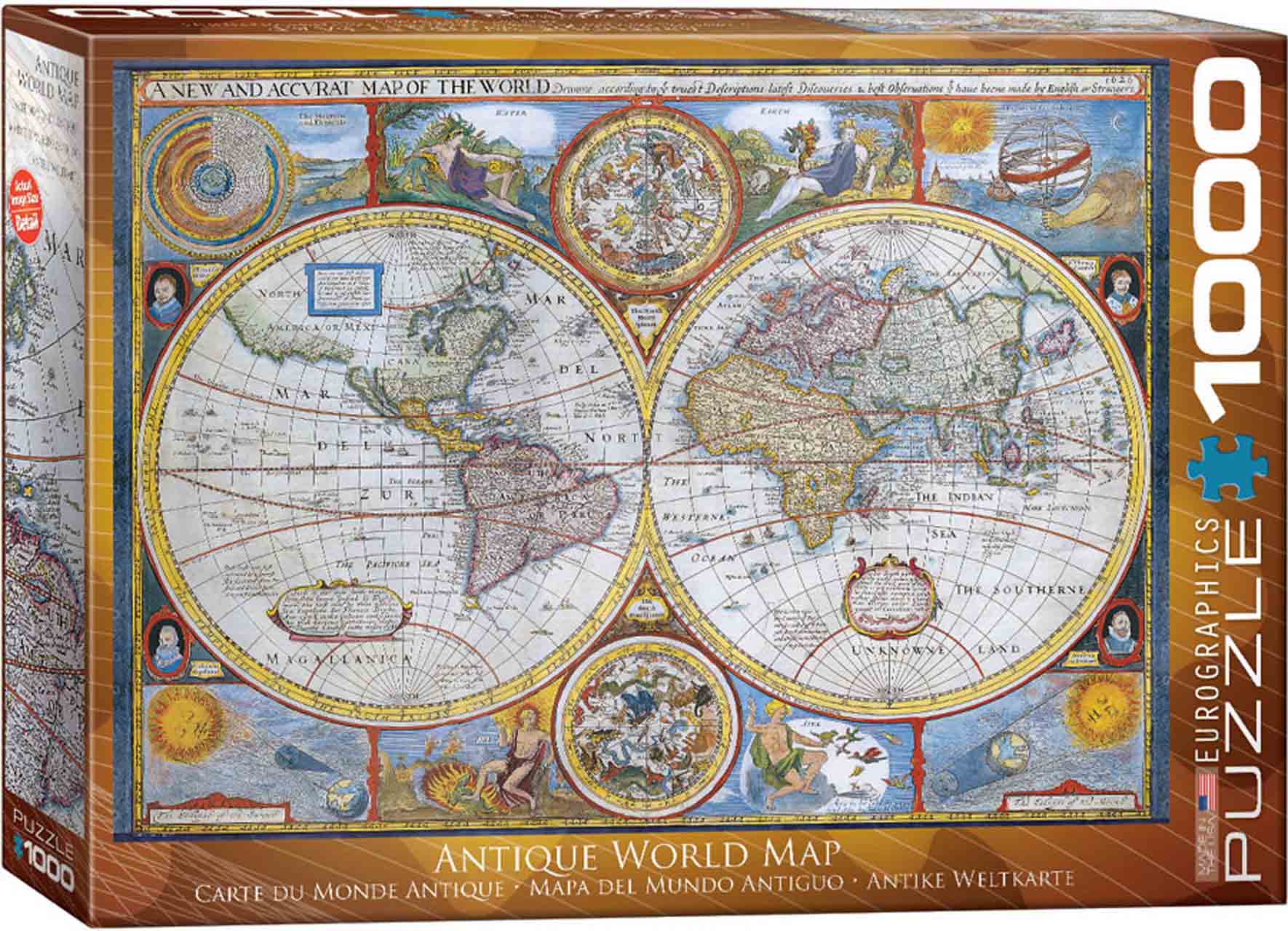 puzzle Carte Monde Antique