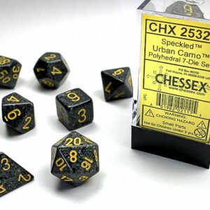 Set de dés Granite Urban Gris/Jaune chessex