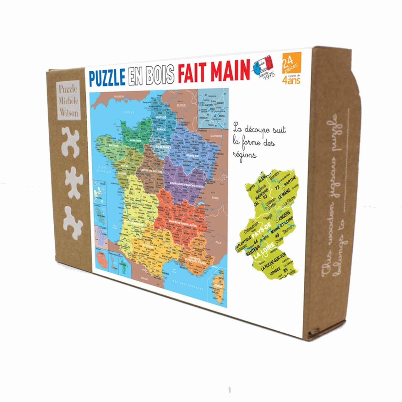 Carte France régions puzzle