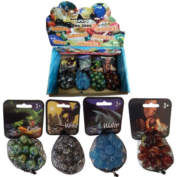 25 Billes Dragon En Verre - 16 Mm - Lot De Billes Pour Collection Ou Jeu