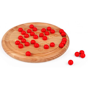 Solitaire en bois bille Rouge 22.5 cm