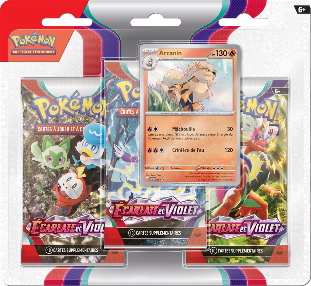 Pokémon EV01 : Pack 3 boosters Écarlate et Violet