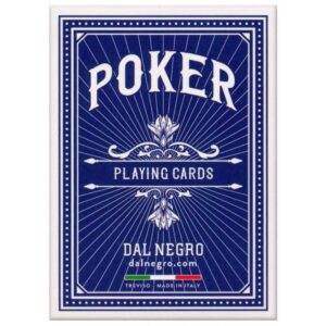 Cartes Poker 100% PVC 4 Index LOTUS bleu