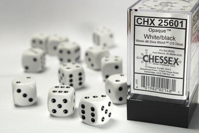 Set de 12 dés 6 faces (Chessex)