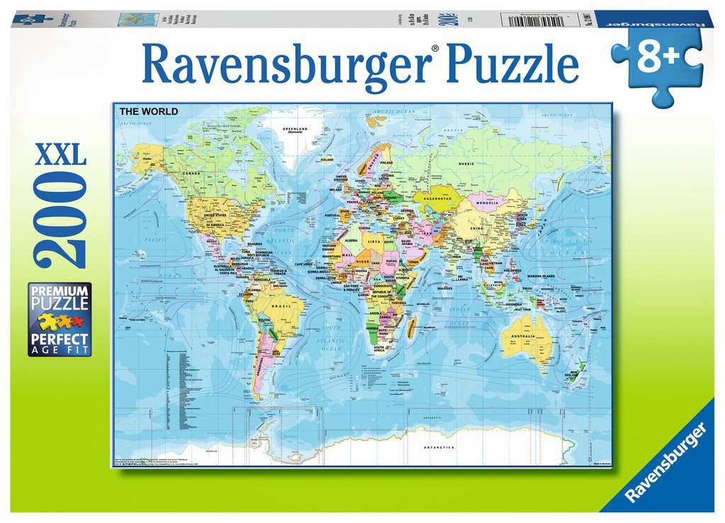 Ravensburger Puzzle - Carte du Monde 200pcs