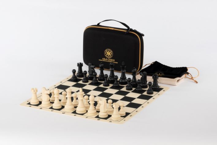 Jeu d'echecs 38cm de voyage (tapis silicone)