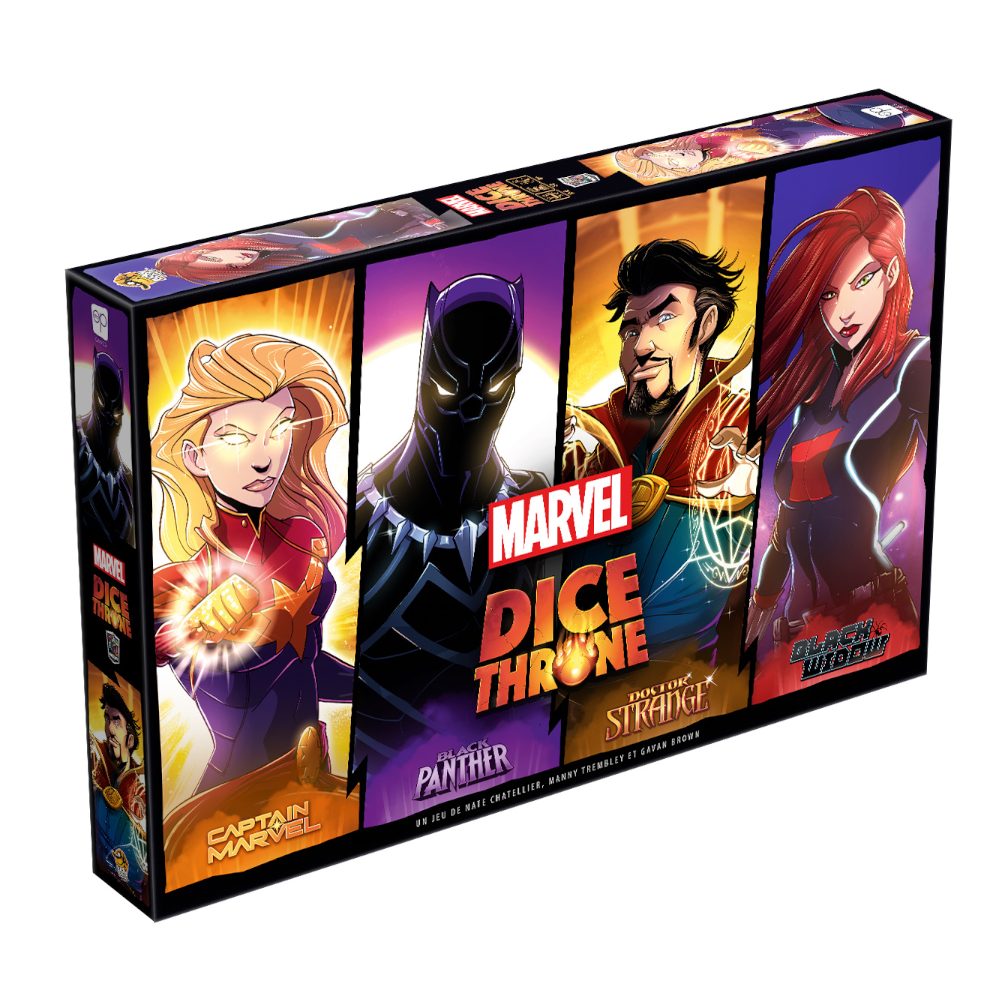 Dice Throne Marvel : Black Panther Captain Marvel Black Widow Dr Strange