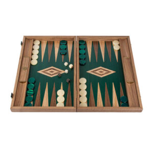 Backgammon 48cm Noyer et Chêne vert Premium