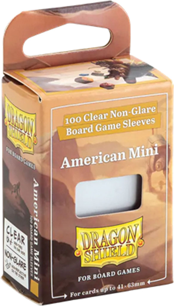 Dragon Shield Board Game Sleeves Clear - American Mini 41x63