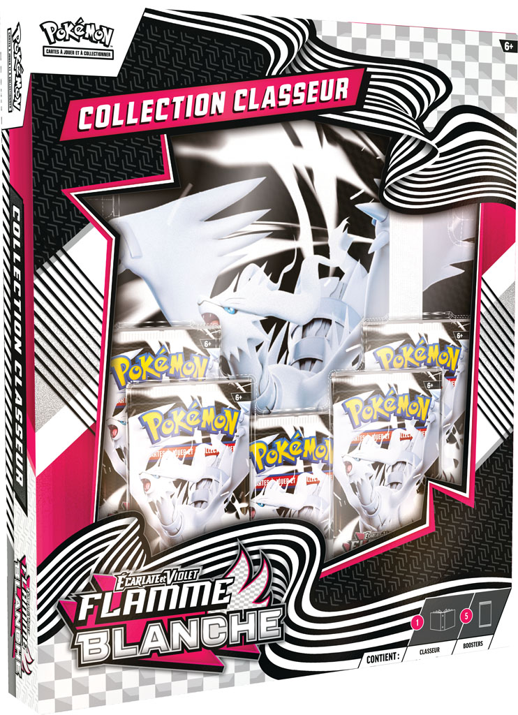 Pokémon EV10.5 : Portfolio A4 + 5 boosters Flamme Blanche