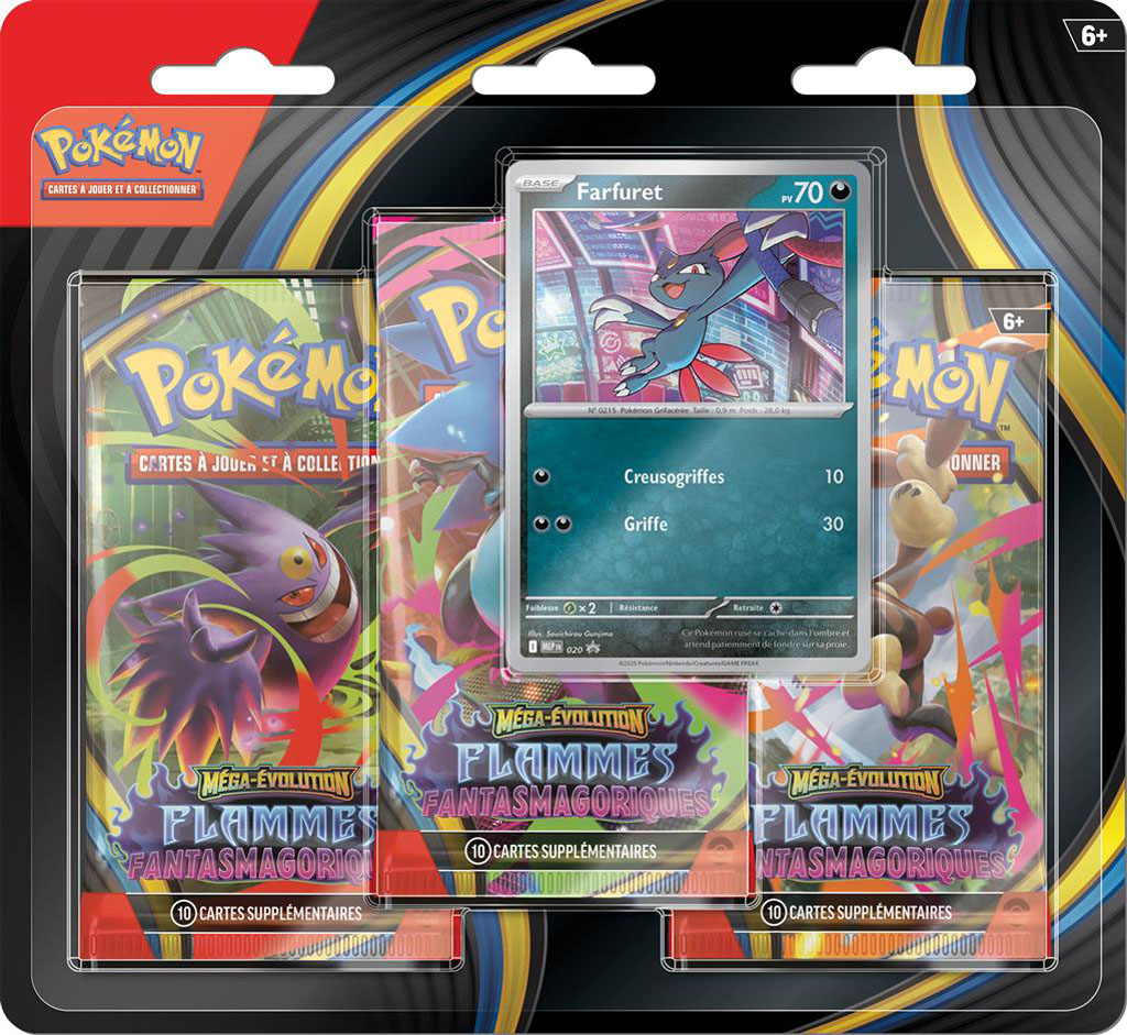 Pokémon ME02 : Pack 3 boosters "Flammes Fantasmagoriques"
