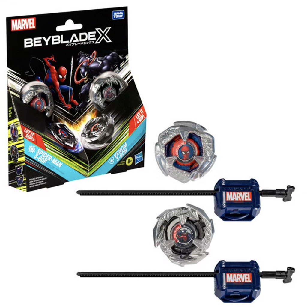 Beyblade Serie X Marvel (2 Toupies avec lanceur)