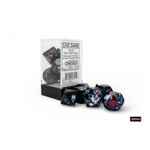 Set de 7 dés - Brush - Dark Side/Blue