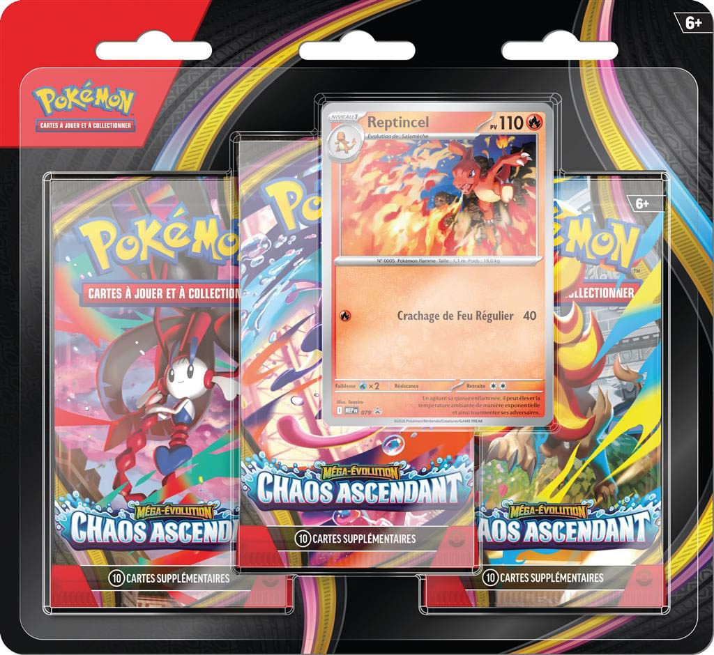 Pokémon ME04 : Pack 3 boosters "Chaos Ascendant"