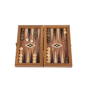 Backgammon 20cm Réplique Chêne & Noyer noir