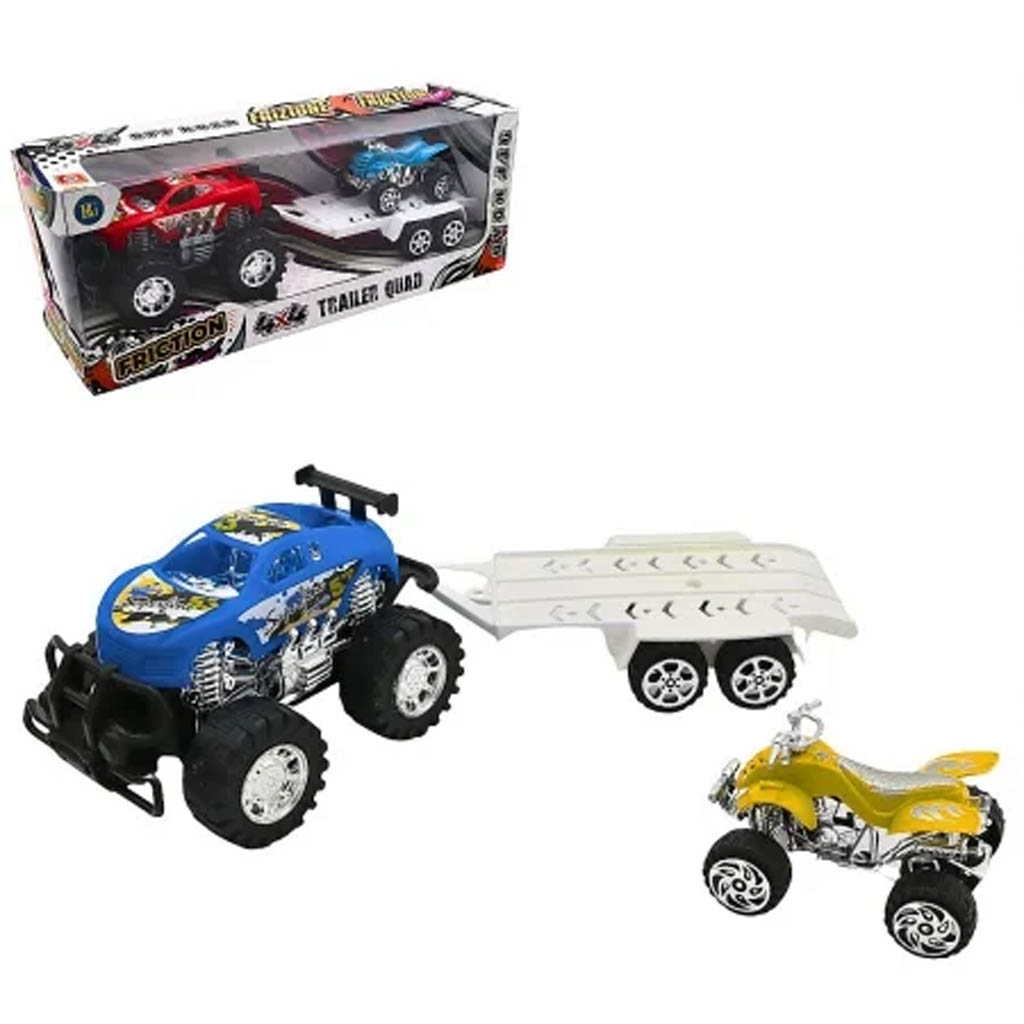 Voiture friction 4x4 Remorque et Quad