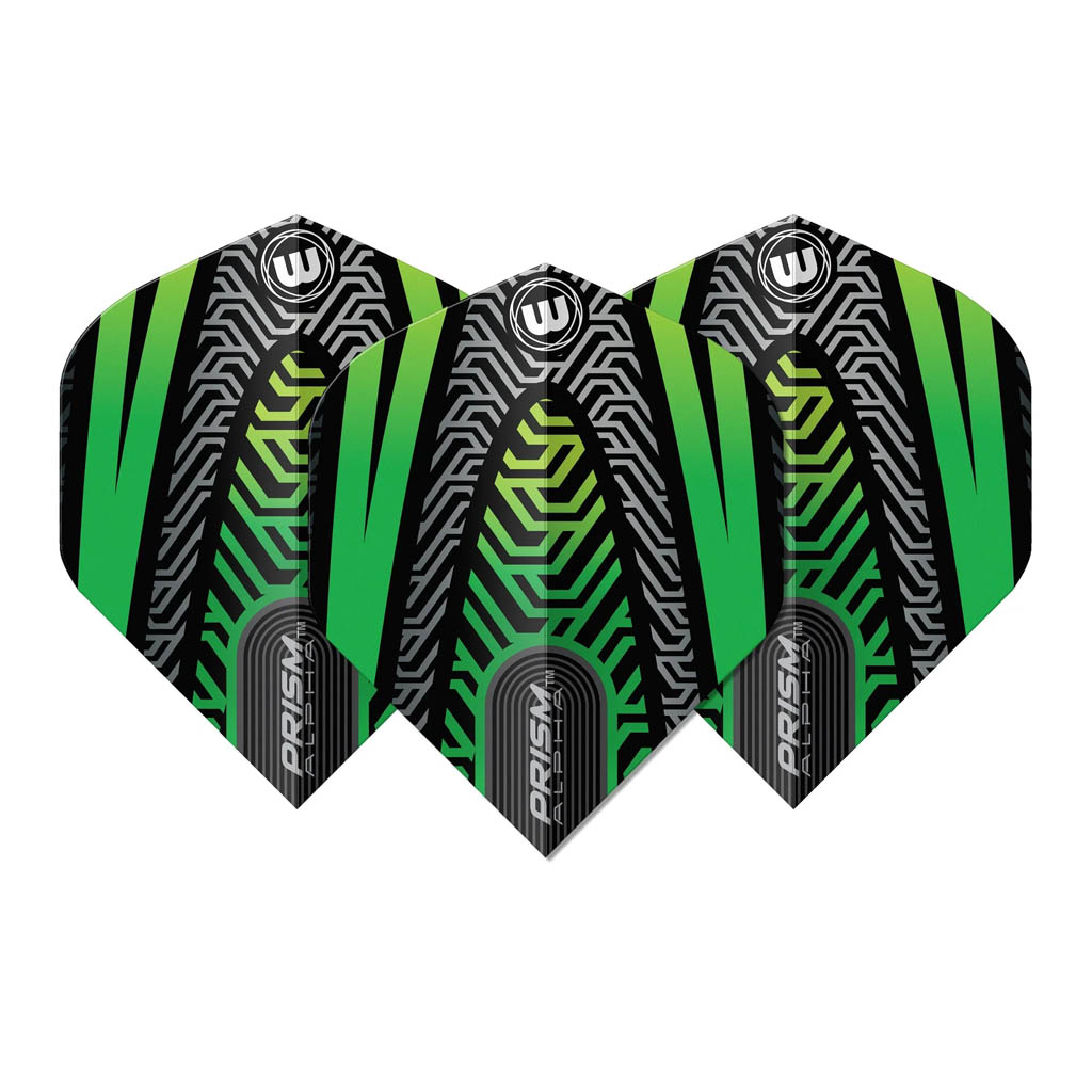 Ailettes Fléchettes Prism Alpha Vert-Noir Standard