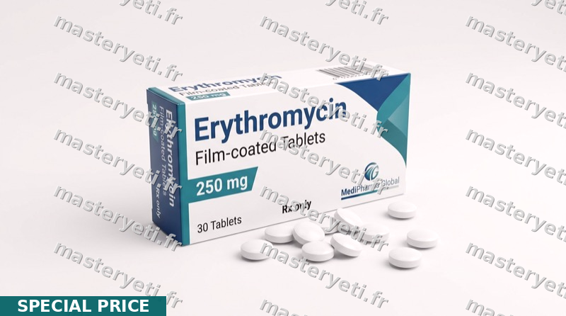 Érythromycine — 0,44€ en France — paiement 100% sécurisé